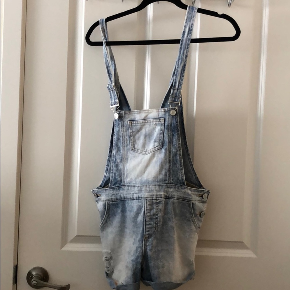 Bebe overall Jean shorts